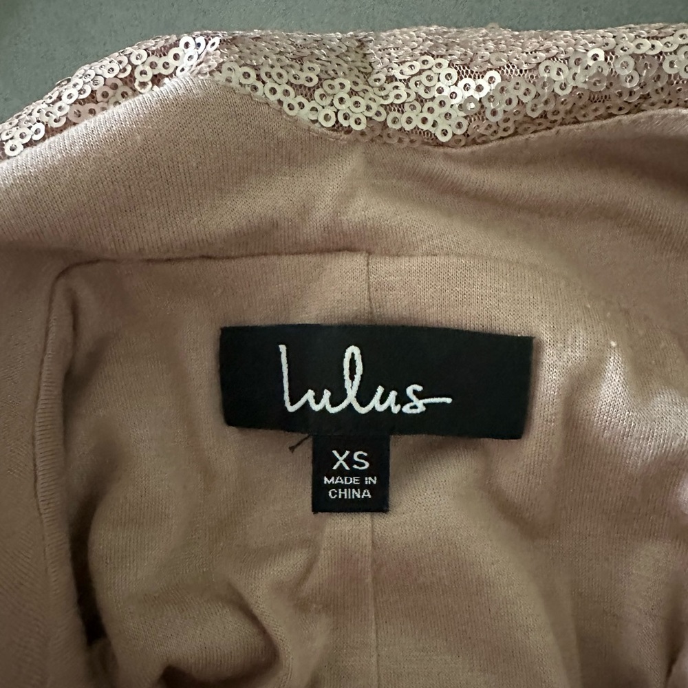 Lulu's Slink And Wink Matte Rose Gold Sequin Maxi… - image 8